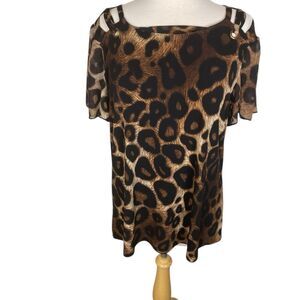 #306 ADELE & MAY Leopard Print Top